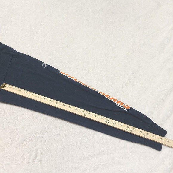 Reebok Men's Size Medium NFL Team Apparel Chicago Bears Navy Blue Long Sleeve - Picture 7 of 8